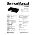 TECHNICS SV260 Service Manual