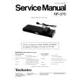 TECHNICS RP070 Service Manual